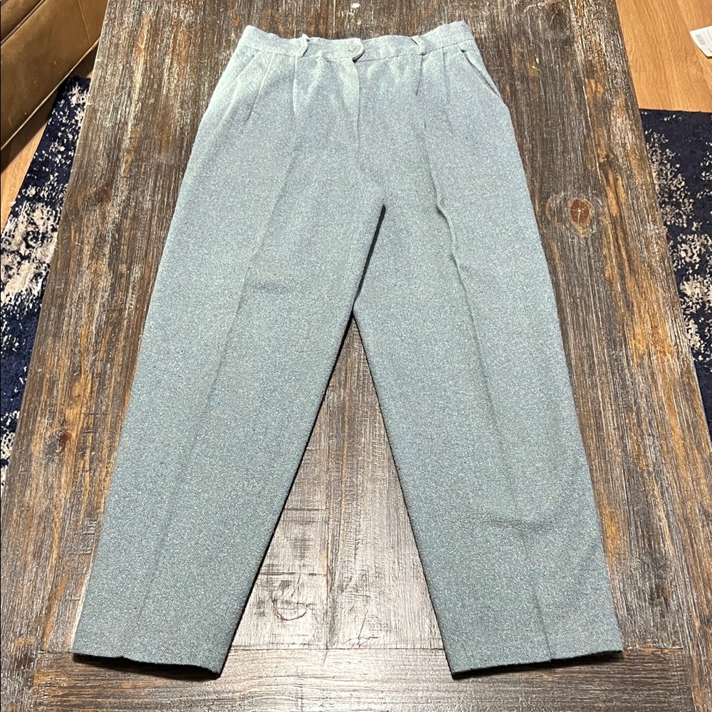 Vintage Missoni Made in Italy Blue Tweed Trousers. Wool Blend